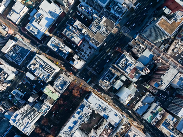 Aerial view of a city
